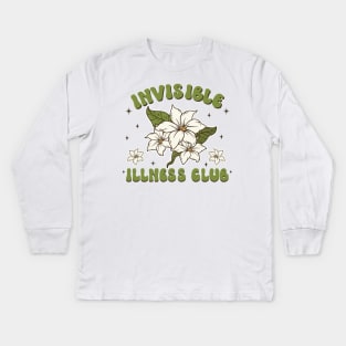 Invisible Illness club - hidden disability - Invisible Illness awareness Kids Long Sleeve T-Shirt